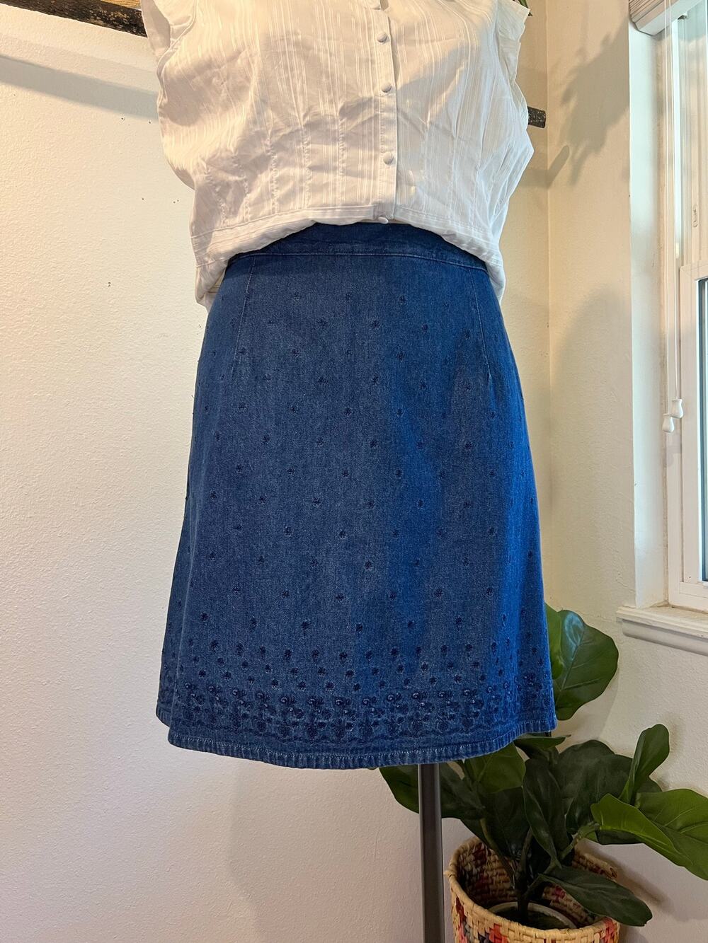 TY Wear 90s 100% Cotton Denim Wrap Skort Skirt Shorts Size 20W 2X NEW with Tags